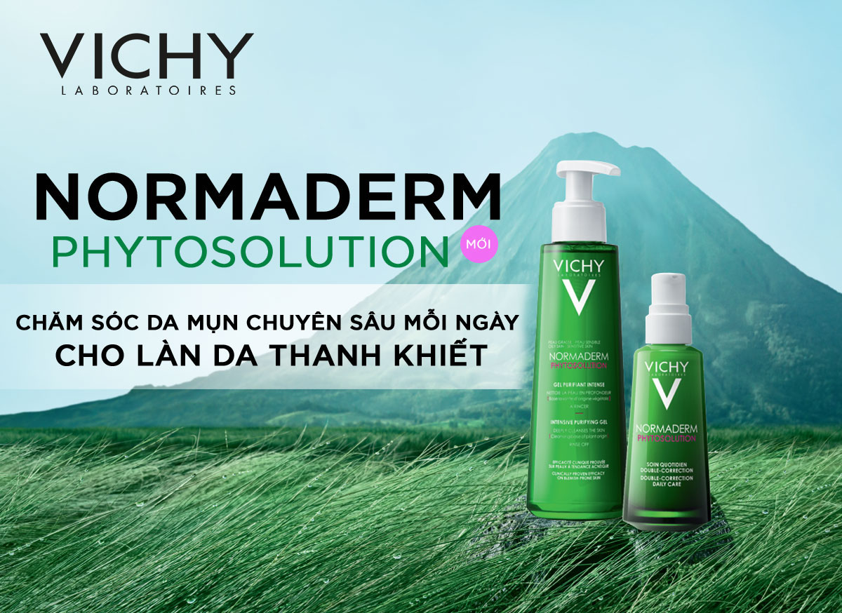Review kem dưỡng trị mụn Vichy Normaderm Phytosolution Double Correction Daily Care