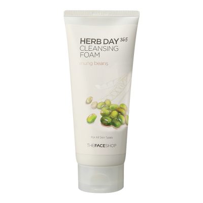 Sữa rửa mặt The Face Shop Herb Day 365 Cleansing Foam Mung Bean