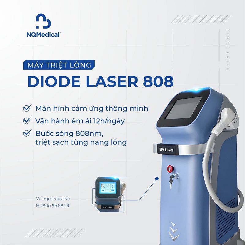 Máy triệt lông thế hệ mới Diode Laser 808nm tại Nam Quân Medical